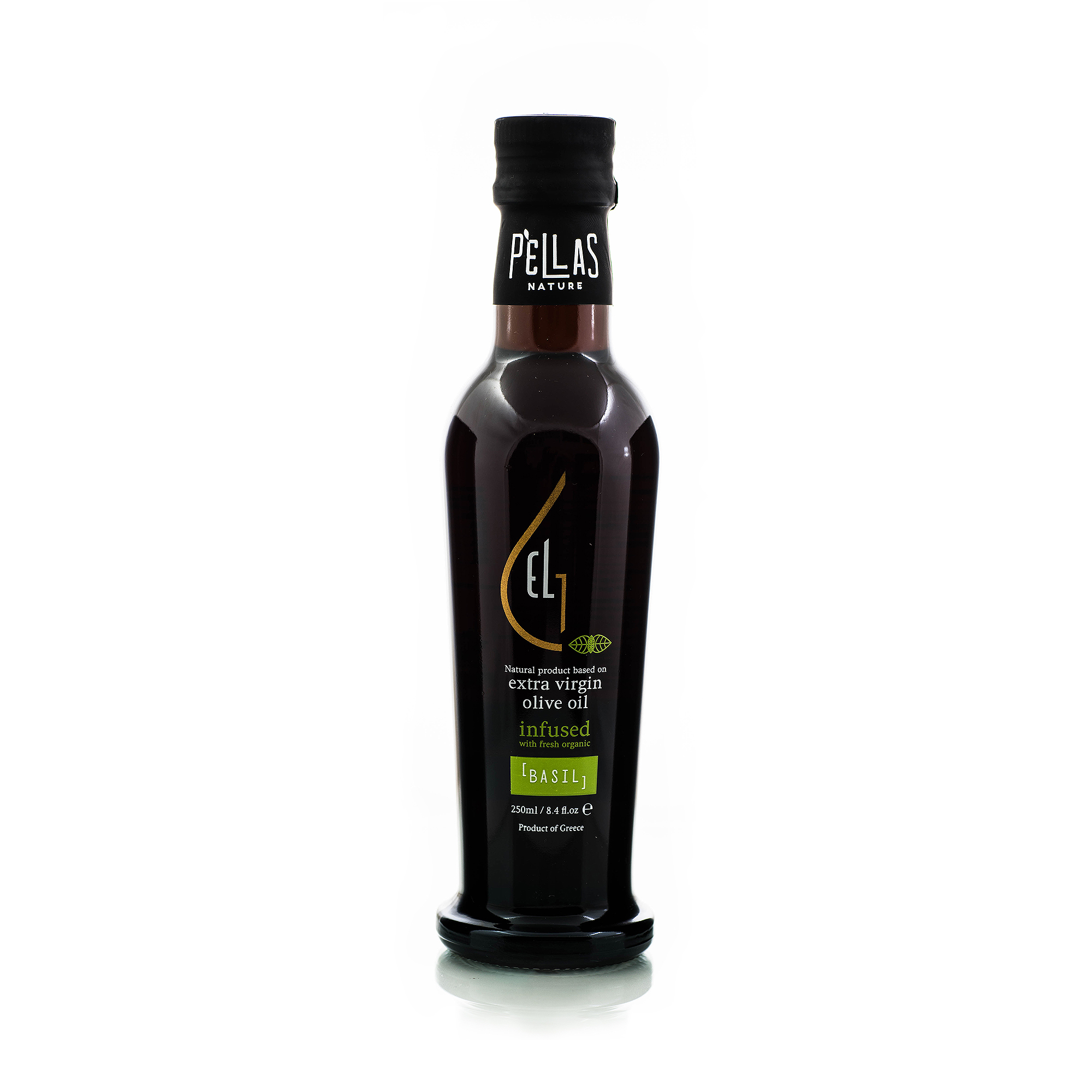 Pellas Nature Basil infused Olive Oil 8.45 oz Bottle