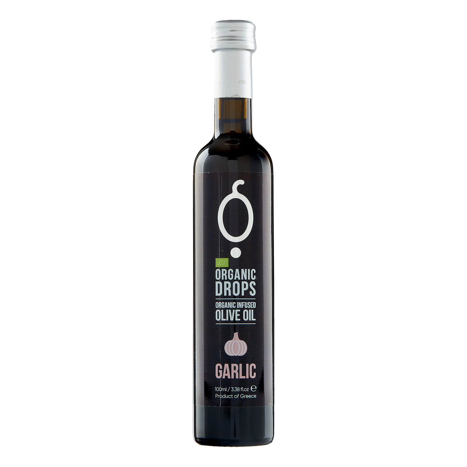 Organic Drops Garlic Olive Oil 3.38 fl.oz Bottle