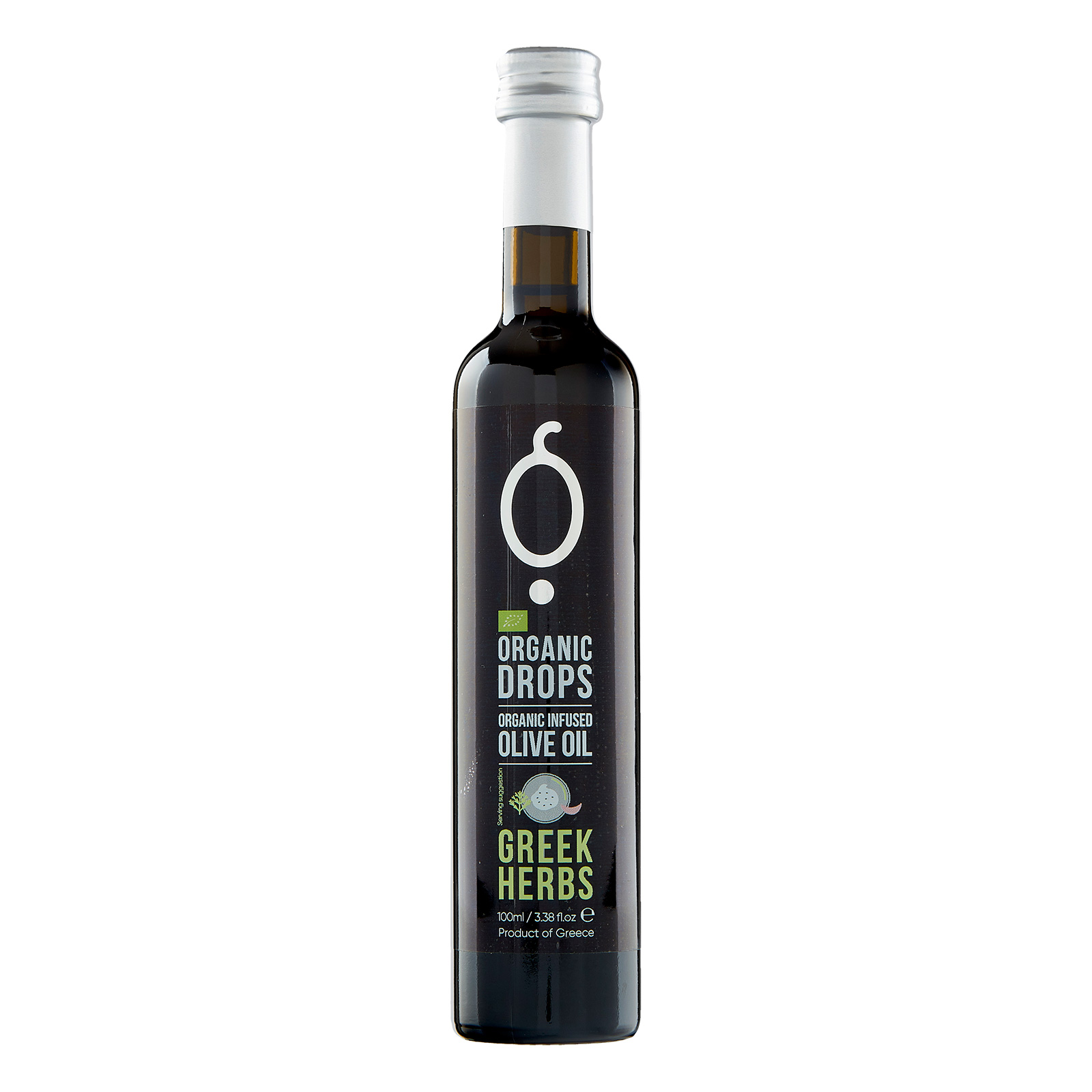 Organic Drops Greek Herbs Olive Oil 3.38 fl.oz Bottle