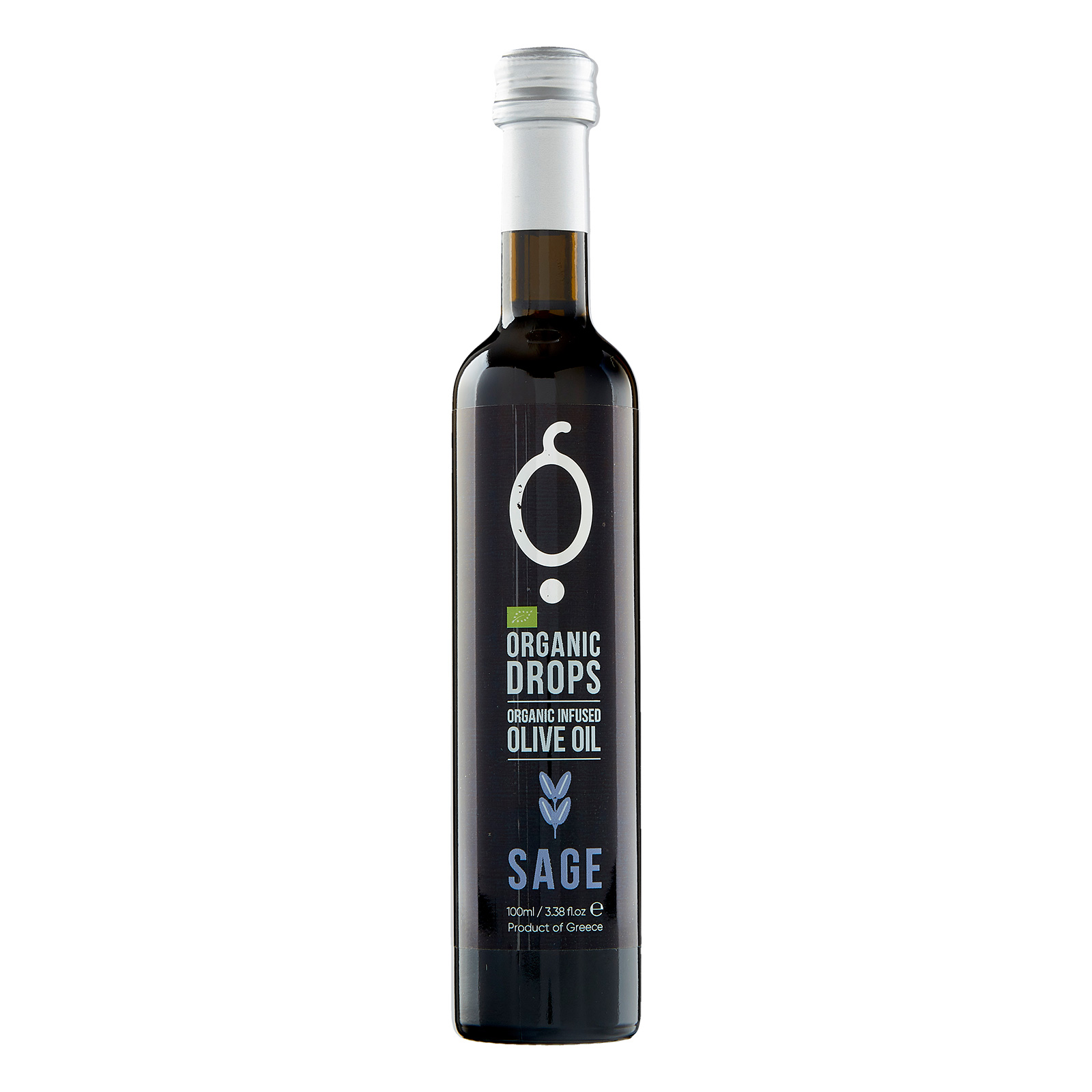 Organic Drops Sage Olive Oil 3.38 fl.oz Bottle