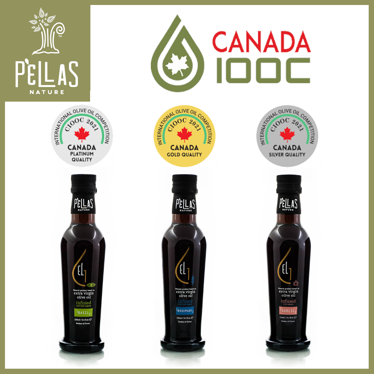One Platinum, one Gold and One Silver Award at Canada IOOC 2021